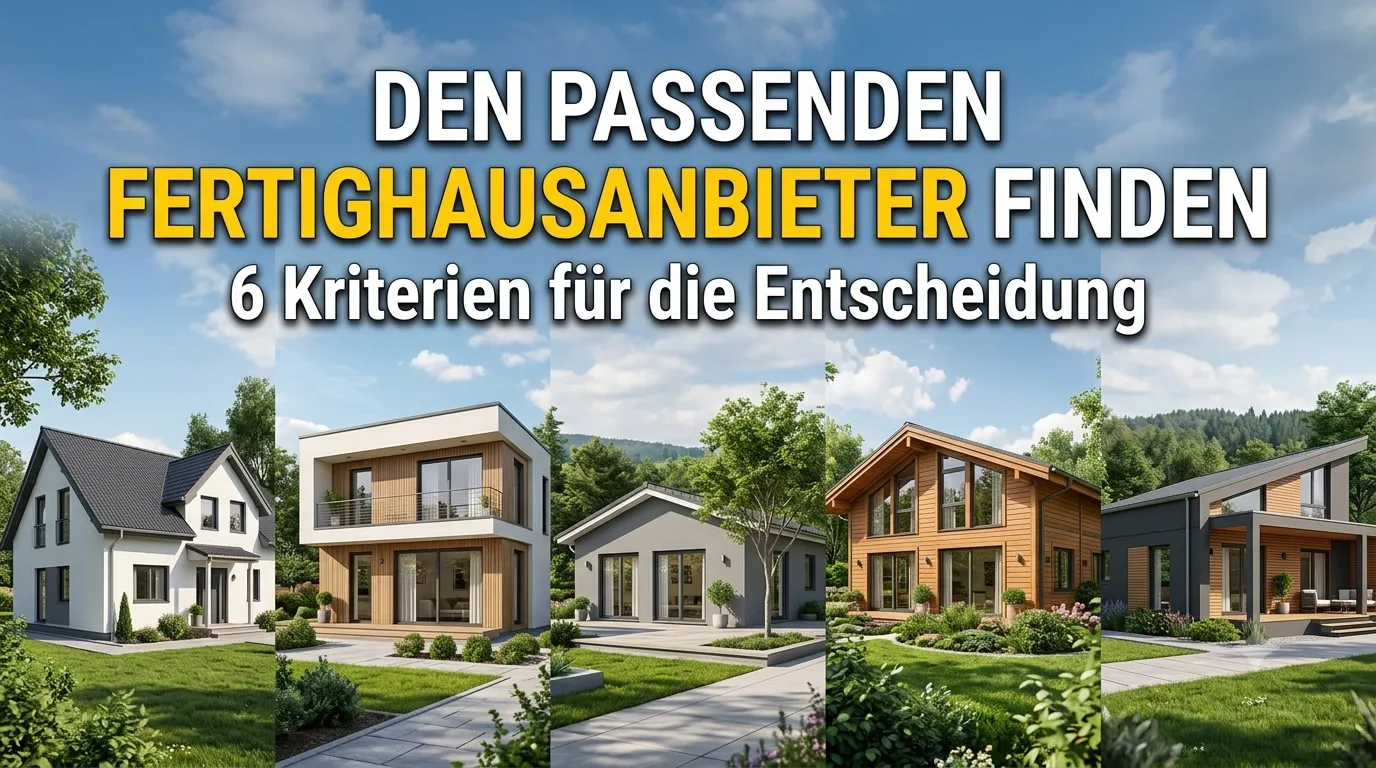 Den passenden Fertighausanbieter finden: 6 Kriterien für die Entscheidung